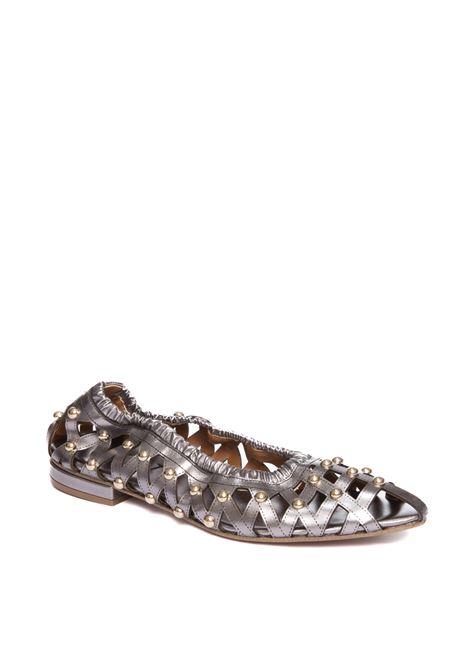 Silver metal ballet flat VINCENT VEGA | DADOLAM-ACCIAIO